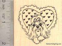 Shih Tzu Dog Valentine Rubber Stamp H15712 WM Love, Heart  