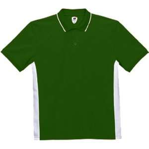  Badger Performance Colorblock Polo Shirts FOREST/WHITE AS 