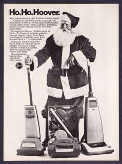 1969 Santa Claus photo Hoover Vacuum Cleaner print ad  