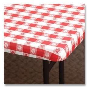   Red Gingham Kwik Cover Plastic Tablecover Patio, Lawn & Garden