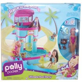 Polly Pocket Ultimate Pool Party Playset with Color Change Bathing 