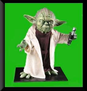 Life Size Yoda Statue Starwars Prop Edition NEW on deluxe base  