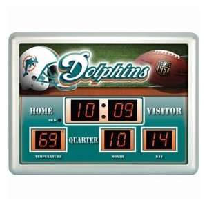 Miami Dolphins Clock   14x19 Scoreboard  Sports 