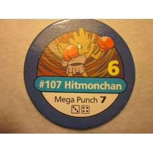 Pokemon Master Trainer 1999 Pokemon Chip Blue #107 Hitmonchan 6 Mega 