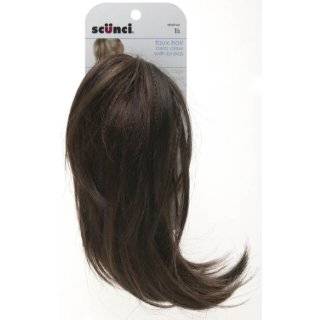 Scunci 2826901A048 Faux Hair Curly Jaw Clip Extension, Dark Brunette W 