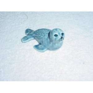  Porcelain Small Gray Sea Lion Figurine 