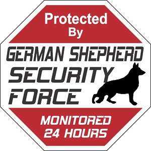 German Shepherd Security Force Dog Sign  