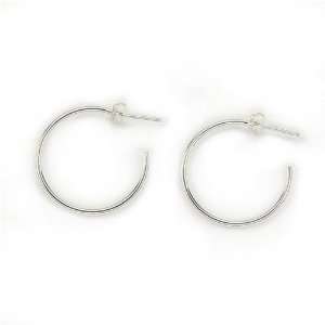  Barse Sterling Silver Post Hoop Earring, 2.5cm Jewelry