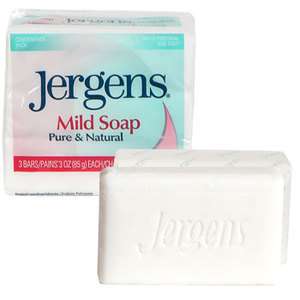 12   BARS JERGENS MILD SOAP Pure & Natural 3 OZ (85 g)  