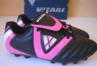 NEW Girls 5.5 VIZARI Pink Black Soccer softball Cleats  