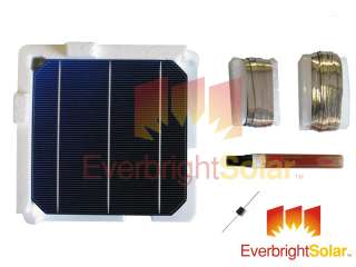 72 Grade B 6x6 Mono Solar Cells DIY Panel Kit Wire Flux  