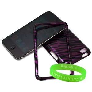  Classic Purple Animal Print Zebra Snap on Case iTouch 4 Snap on Case 
