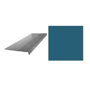  FLEXCO 6 Pack Blue Rubber Radial Square Nose Stair Tread 