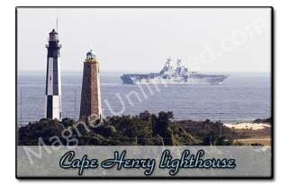 Cape Henry lighthouse   Virginia Souvenir Fridge Magnet  