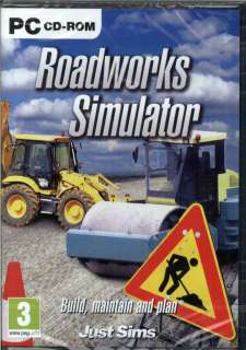 Roadworks Simulator, Digger, Dump Truck, Roller, PC NEW  