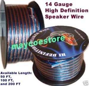 200 FT 60M High Definition 14 Gauge Speaker Wire Cable  