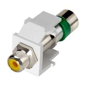  QuickPort Compression RCA Connector   Yellow Insert Electronics
