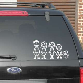 HAPPY FAMILY STICK CAR WINDOW VINYL DECAL STICKERS.  