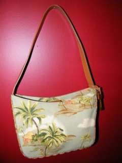   Island BEACH Palms TAPESTRY Hand Sholuder Bag STRAW Purse TOTE  