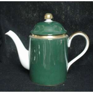 FITZ & FLOYD COFFEE POT RENAISSANCE GREEN