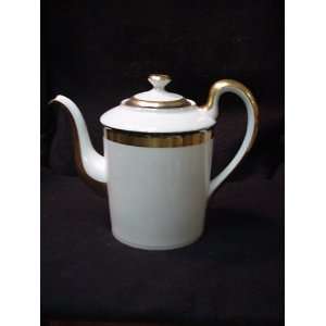 FITZ & FLOYD COFFEE POT PLATINE DOR