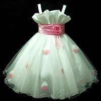 Pink Communion Festival Wedding Party Girl Dress SZ 3 4  