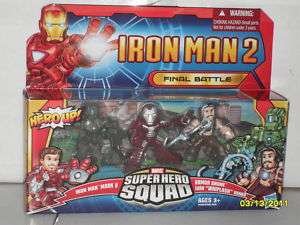 Super Hero Squad IRON MAN 2 WHIPLASH ARMOR DRONE++MORE  