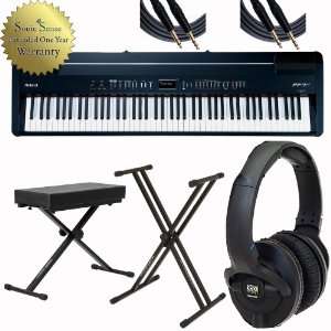  Roland Digital Piano FP 7F BK Black w Ultimate Support 