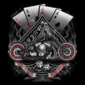 ACES HARLEY LIVE TO RIDE BIKER T SHIRT BLACK L TO 5X  