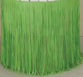   Lot 6 Spring Green 12 Fringe Table Skirts ~ Luau decorations ~ Easter
