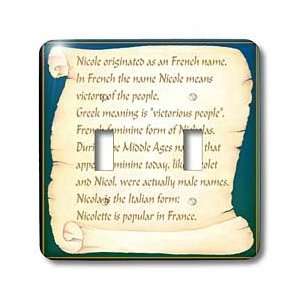 Beverly Turner Name Design   Nicole The Meaning   Light Switch Covers 