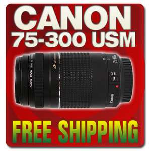 Canon Telephoto EF 75 300mm f/4.0 5.6 III USM AF Lens 4960999214078 