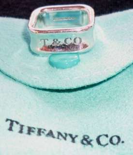 Tiffany & Co Sterling Silver Designer 1837 Square Ring Size 6  