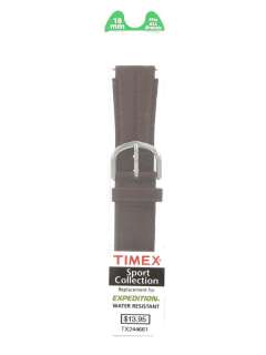 TIMEX EXPEDITION, Dark Brown Leather, 18MM, Water Resistant, Silver 