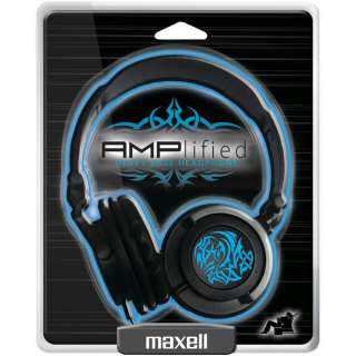 NEW MAXELL PE190265 AMPLIFIED HEAVY BASS HEADPHONES (BLUE)  