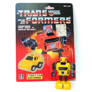 Cliffjumper (Yellow Version) Transformers G1   Complete with Card
