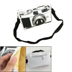   Closure Camera Print Purse Bag w Shoulder Strap