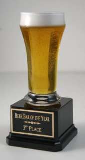 Beer Trophy, 7x3, Pilsner Glass, Gag Gifts, Novelty, Acrylic, Free 