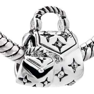 Sterling Silver Handbag Charm Beads Fits Pandora Charms Bracelet For 