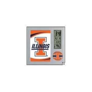  NCAA Illinois Illini Team Desk Clock