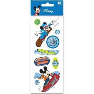 Touch Of Disney Dimensional Stickers   Mickey Mouse Snowboard
