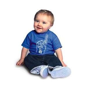   Dodgers Infant #1 Fan T Shirt by Soft as a Grape   Royal 18 Months