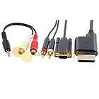 For Microsoft Xbox 360 VGA Audio Video AV Cable 6 + 3.5MM TO 2 RCA 