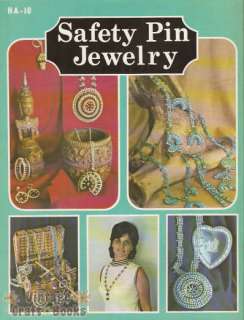 Safety Pin Jewelry Vintage Beading Pattern Booklet 1972  