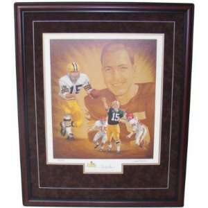 NEW Bart Starr x2 SIGNED Framed Reimer Limited Edition Lithograph 