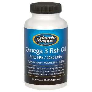  Vitamin Shoppe   Omega 3 Fish Oil 300 Epa/ 200 Dha, 100 