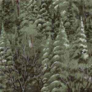 MODA Fabric ~ MODASCAPES ~ Silent Night / Trees   by the 1/2 yard 