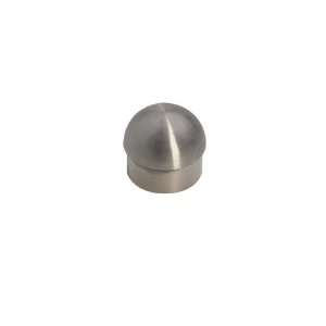  Satin (Brushed) Stainless Steel Half Ball End Cap, 2inch 