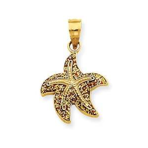  14k Epoxy Starfish Pendant Jewelry