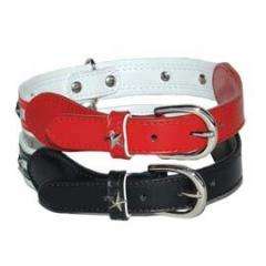 Leather Nautical collars are enhanced with shiny patent leather trim 